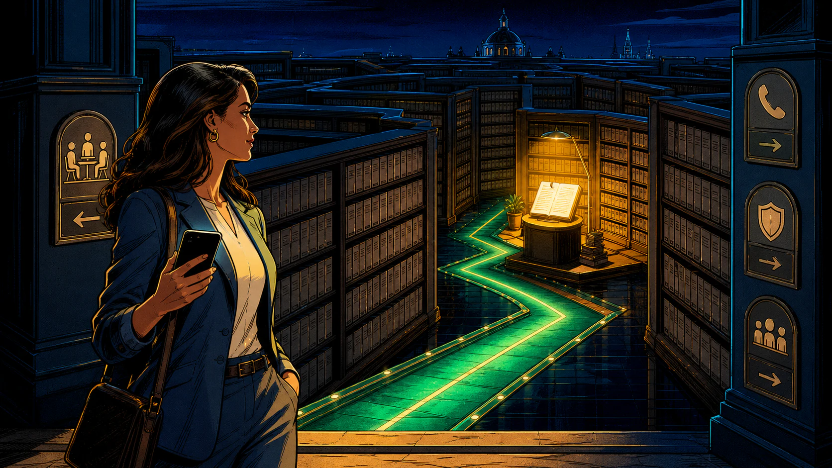 An advisor follows one clear path to the relevant answer instead of searching an enormous library of product manuals